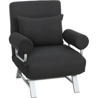 Single Sofa Bed 3 1 Convertible Folding Chair Bed Adjustable Backrest Removable Armrests