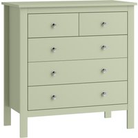5 Drawer Dresser Bedroom Modern Chest Drawers Wide Storage Unit Living Room Hallway Sage Green