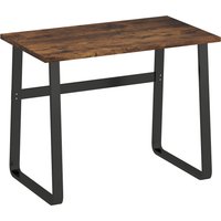 HOMCOM Industrial Writing Desk With Metal Legs, 100 x 58 x 74.5cm, Rustic Brown and Black