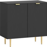 HOMCOM Buffet cuisine meuble de rangement avec 2 portes étagère réglable pieds métalliques suré