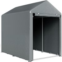 Outsunny Abri de jardin tente de stockage portable avec cadre en métal galvanisé et grande port