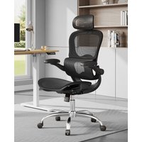 DEVAISE Ergonomic High Back Chair Breathable Mesh Office Chair Featuring Dynamic Lumbar Support Adjustable Headrest 3D Armrests 360° Swivel Function Home Office