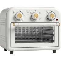 Air Fryer Toaster Oven Convection Countertop Oven Adjustable Temperature Timer 12 L Cream