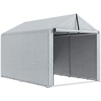 Outsunny Abri de jardin tente de stockage imperméable abri moto porte enroulable, pour vélo mot