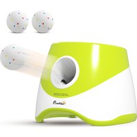 PawHut Lanciatore Automatico di Palline per Cani di Piccola e Media Taglia con 3 Palline, 3 Distanze Regolabili, Verde Aosom Italy