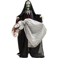 Halloween Animated Standing Witch Floating Ghost Decoration Rising Falling Motion