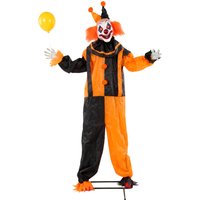 190cm Life Animated Clown Halloween Decoration Scary Halloween Animatronics Decor Sound Touch Activated