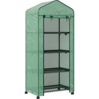 Aosom Deal Enjoy 24% Off Outsunny 4Tier Mini Greenhouse with Wheels