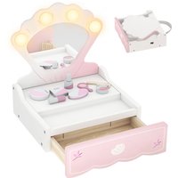 Vanity Table Portable Dressing Table Lights Mirror Drawer Accessories Gift