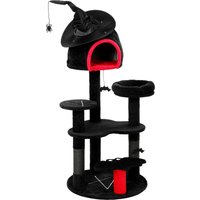 Gothic Cat Tree 155cm Cat Tower Indoor Kittens Multi Level Stable Kitten Activity Centre Black Halloween