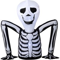 Inflatable Ground Crawling Skeleton Scary Halloween Decoration Built LED Lights Indoor Outdoor Decor