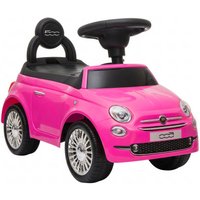 AIYAPLAY Rutschauto für Kinder 12-36 Monate, Schiebewagen mit Fiat-Lizenz, mit Musik, Hupe, Antikipp-Schutz und Staufach unter dem Sitz aus PP, 61x28x38.3 cm, Rosa Aosom