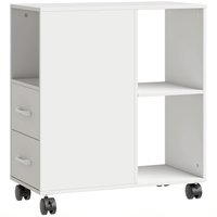 Aosom Deal Enjoy 22% Off HOMCOM Mobile Printer Table with Wheels White
