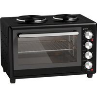 Mini Oven Dual Hot Plates Electric Countertop Cooker Convection 90–230°C Adjustable Temperature