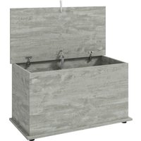 HOMCOM Storage Chest, 102L Blanket Box, Shoe Bench with Safety Hinged Lid, Bed End Bench for Bedroom, 80 x 40 x 45cm, Grey