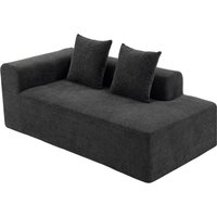 HOMCOM Sofá de 2 Lugares em Chenille com 2 Almofadas Assento com Molas sem Montagem 171,5x91,5x83 cm Cinza Escuro Aosom Portugal