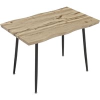 HOMCOM Esstisch, Küchentisch für 4 Personen, 110 x 70 cm Moderner Nordischer Esszimmertisch mit Metallgestell, Holzoptik für Küche, Esszimmer, Eiche Aosom