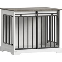 80 cm Dog Crate Furniture Sliding Barn Door Medium Dogs