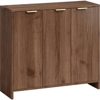 HOMCOM Sideboard Cabinet, Modern Storage Cabinet with 3 Doors and Adjustable Shelves for Living Room, Dining Room, Brown