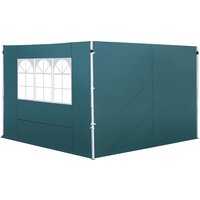Outsunny 3m Gazebo with Versatile Exchangeable Side Panel, Perfect for Outdoor Events and Gatherings, Green
