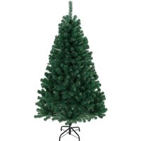 5ft Artificial Christmas Tree Fir Hinged Xmas Tree 420 Branch Tips Foldable Steel Stand