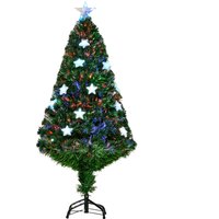 Aosom Deal Enjoy 14% Off HOMCOM 4ft Fibre Optic Christmas Tree with Stars