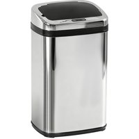 HOMCOM Poubelle de cuisine automatique 30L acier inoxydable, poubelle à capteur de mouvement av