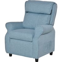 HOMCOM Kindersofa Kindercouch mit verstellbarem Liegesofa & Fußstütze, Blau, für 3-5 Jahre, 58x53x70cm Aosom