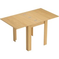HOMCOM Esstisch Ausziehbar 70/140 x 80 cm Moderner Esszimmertisch für 4–6 Personen Rechteckiger Küchentisch mit Holzoptik Platzsparend für Küche Esszimmer Home-Office Natur Aosom