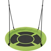 AIYAPLAY Nestschaukel Ø98 cm Verstellbar Kinderschaukel bis 100 kg, Tellerschaukel Gartenschaukel für 3-8 Jahre Kinder, Outdoor, Grün Aosom