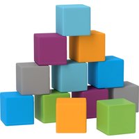 HOMCOM Softbausteine 12er-Set Schaumstoff Bausteine Riesenbausteine für Kinder 1-3 Jahre alt, Bauspielzeug aus Kunstleder & EPE Aosom.de