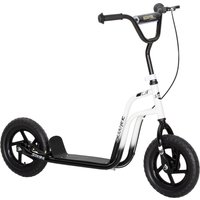 AIYAPLAY Roller Kinder Tretroller Kickscooter mit verstellbarem Lenker, großen Rädern und Handbremse 12 Zoll Scooter für 5-12 Jahren Jungen und Mädchen Weiß Aosom