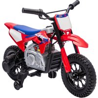 AIYAPLAY Moto Elétrica Infantil com Licença HONDA 12 V, Velocidade 3-6 km/h, Carro Elétrico Infantil 3+ anos, Vermelho e Azul Aosom Portugal