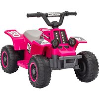 AIYAPLAY 6V Electric Quad Bike for Kids, Ride On ATV w/ Forward Backward, Headlights, for 18-36 Months - Pink Aosom UK