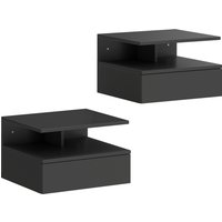 Promotion Aosom 12% de réduction sur un lot de 2 tables de chevet noires