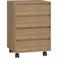 Aosom caisson HOMCOM marron à roulettes 4 tiroirs à 26%