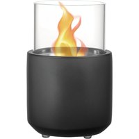 HOMCOM Lareira de Bioetanol de Mesa Capacidade 0,4L Combustão 2,5h 12x12x19cm Cinza Escuro Aosom Portugal
