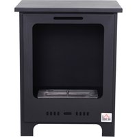 HOMCOM Ethanol-Kamin Bio-Ethanol-Brenner 0,9 L für 3 Stunden Brenndauer, rauchfrei, Metall 40 x 30 x 50 cm, modernes Design Aosom.de