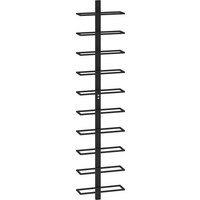 HOMCOM 10-Tier Wall Mount Wine Rack, Steel Wall Wine Rack for 10 Wine Bottles, Wall Wine Display Rack for Kitchen, Dining Room, Home Bar, Black