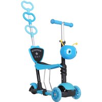 HOMCOM Scooter Tretroller Kinderroller Cityroller Kickboard Lenker Teleskoprohr höhenverstellbar Blau 62 x 25 x 72,5 cm Aosom