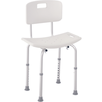 HOMCOM Adjustable Bath Perch: Secure Shower Stool, Bathroom Safety Aid Aosom UK