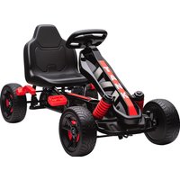 AIYAPLAY Pedal Go Kart for Ages 3–6, Automatic Clutch, Safety Brake, EVA Anti-Slip Wheels, Outdoor Ride On, Red Aosom UK