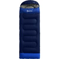 Outsunny Sleeping Bag for Adults, Lightweight & Compact Sleeping Bag, 3 Seasons, Navy Blue