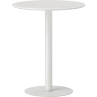 HOMCOM Dining Table, Round Kitchen Table with Steel Base for Living Room, Dining Room, 60 x 60 x 72cm, White
