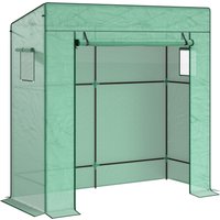 Outsunny Walk-In Greenhouse: Durable PE Cover, Outdoor Plant Shelter, Verdant Green | Aosom Ireland