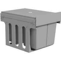 HOMCOM Pull Out Bin, Under Sink Bin - 3 Removable Compartments (15L + 2 x 8L) for 400mm Cabinets, Light Grey