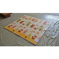 AIYAPLAY Tapete de Atividades Dobrável e Reversível para Bebê, 200 x 180 cm, Tapete de Brincar em Espuma Espessa, Antiderrapante e Impermeável Aosom