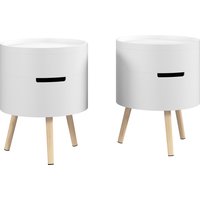 HOMCOM Nested Coffee Tables: 3-Tier Round Set with Hidden Storage & Detachable Tray, Chic White Aosom UK