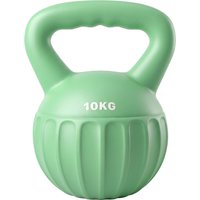 SPORTNOW Kettlebell Kugelhantel 10 kg Gewicht-Hantel mit Sand befüllt für Anfänger Zuhause Krafttraining Grün Aosom