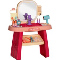 AIYAPLAY Penteadeira para crianças 23 PCS, mesa de maquiagem com espelho, luz LED e música, para crianças de 3 a 6 anos, rosa Aosom Portugal